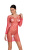Passion BS093 - Облегающее платье из крупной сетки, S-L (красный) - sex-shop.ua