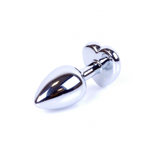 Анальная пробка Jewellery Silver Heart Plug - размер S