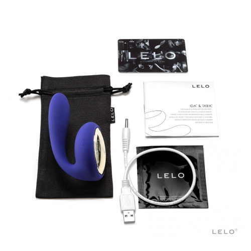 Lelo Tara - вращающийся вибратор для пар, 10х2.5 см (синий) - sex-shop.ua