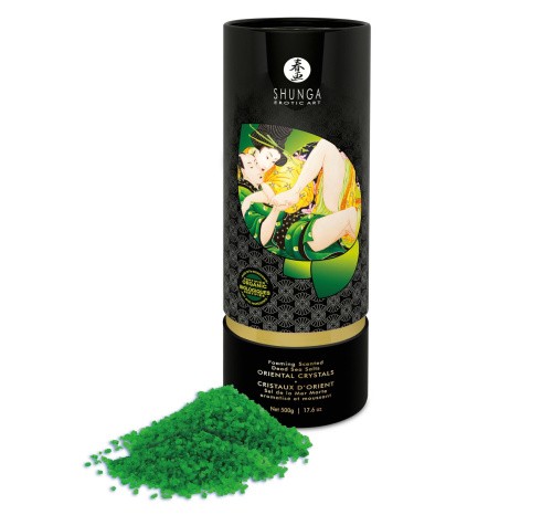 Shunga Oriental Crystals Bath Salts Organic Lotus Flower - Соль для ванны с ароматом лотоса, 500 г
