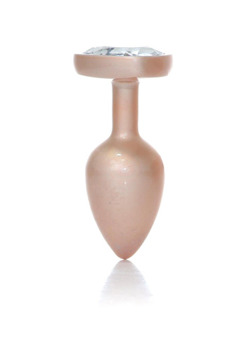 Металлическая анальная пробка Boys of Toys Jewellery Pearl Gold Plug - размер S
