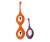 StRubber Minds Of Love TrainBalls Beeze Luxury - Набор вагинальных шариков, 3.5 см ( оранжевый + фиолетовый)