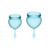 Satisfyer Feel Good-набір менструальних чаш, 15 мл і 20 мл (Блакитний)