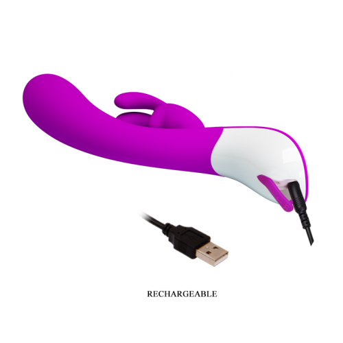 Pretty Love Harlan Vibrator Purple - Вибратор с кокетливыми ушками, 21.5х3.5 см (фиолетовый)