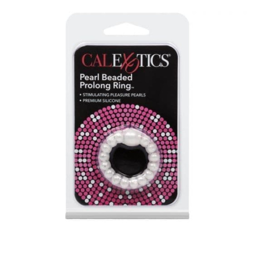 Кольцо на пенис Pearl Beaded Prolong Ring (белый)