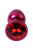 Metal By Toyfa - червона металева анальна пробка із кристалом кольору рубін, 7.2х2.8 см (червоний)