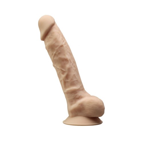 SilexD Vetus Vibro Flesh Model 1 size 8in + LRS - Фаллоимитатор с вибрацией и дистанционным управлением, 20х4.2 см (телесный) - sex-shop.ua