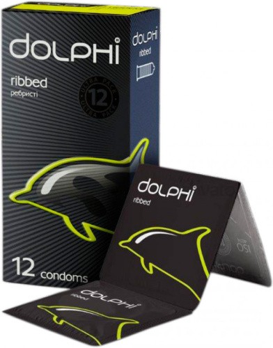 Dolphi Ribbed №12 - ребристые презервативы, 12 шт - sex-shop.ua