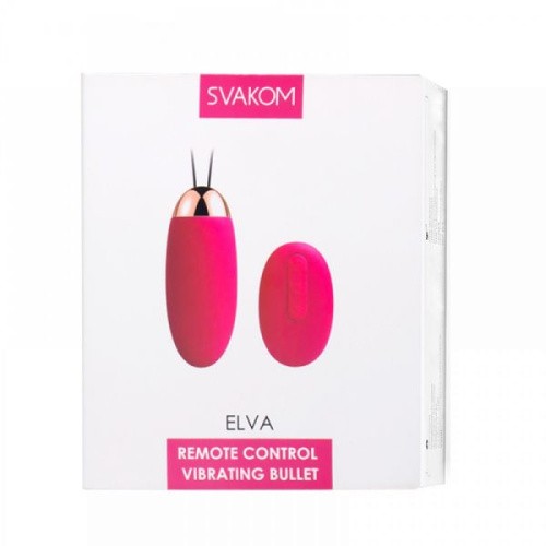 Svakom Elva - виброяйцо на пульте д/у, 8х3.4 см. (розовый) - sex-shop.ua