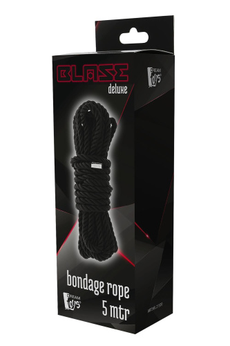 BLAZE DELUXE BONDAGE ROPE - Мотузка для бондажу, 5 м (чорний)