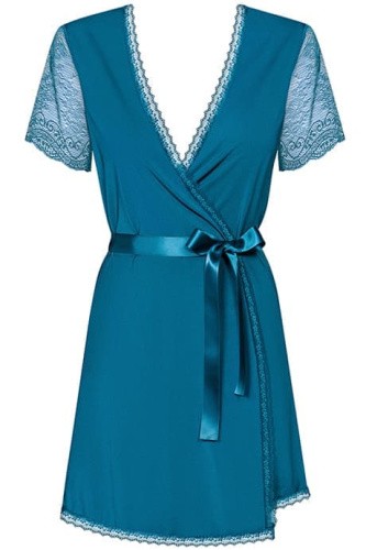 Obsessive Miamor robe - еротичний пеньюар, S/M (Бірюзовий) - купити в Україні | Секс шоп SEX-SHOP.ua