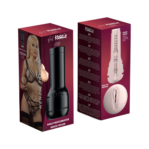 Kiiroo Feel Kenzie Taylor - Мастурбатор копия вагины порнозвезды, 22х8.4 см