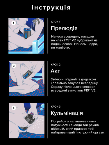Lelo F1S V2 - Мастурбатор автоматический, 11х7.1 см (голубой)