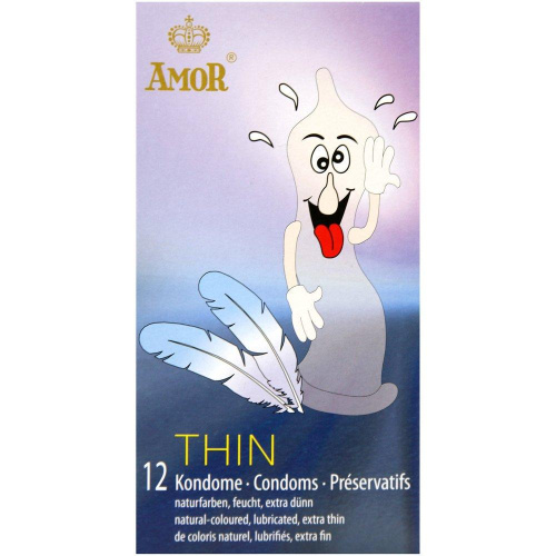 Amor Thin - Тонкие презервативы, 12 шт - sex-shop.ua