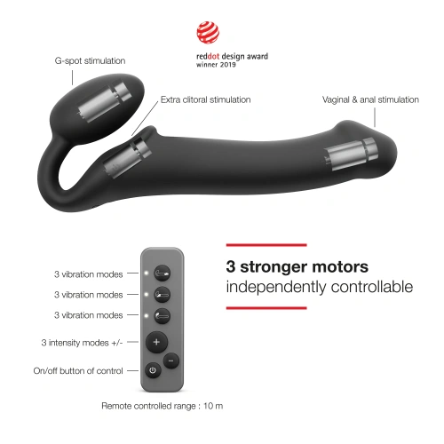 Безремневой страпон Strap-On-Me Vibrating L, 19 см