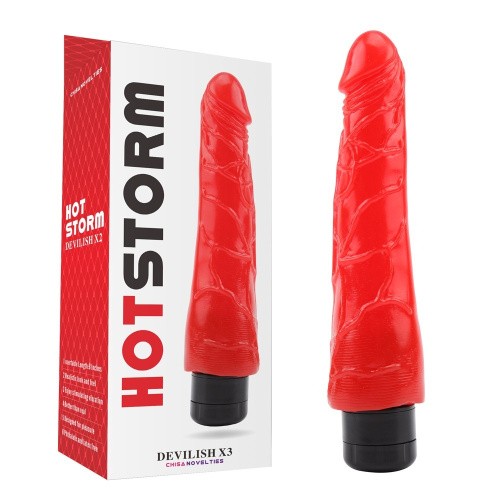 Hot Storm Devilish X3 Vibrator - Вібратор, 23,2 см (червоний) - купити в Україні | Секс шоп SEX-SHOP.ua