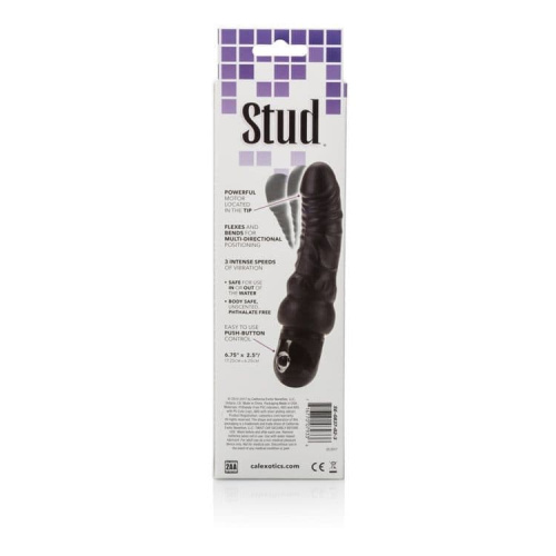 CalExotics Bendie Stud Curvy - вібромасажер, 12.5х4 см (пурпурний) - купити в Україні | Секс шоп SEX-SHOP.ua