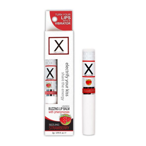 Sensuva - X on the Lips Strawberry - Стимулюючий бальзам для губ з феромонами, полуниця