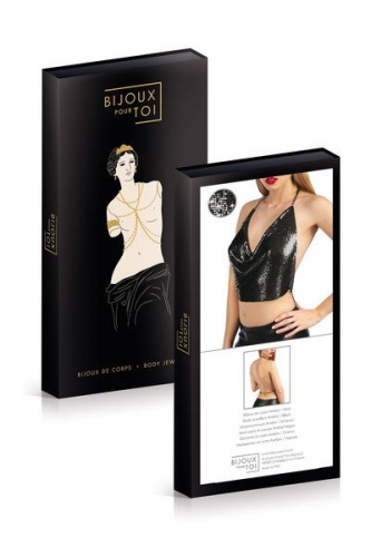 Bijoux Pour Toi Ambre Black - блестящий топ, (черный) - sex-shop.ua