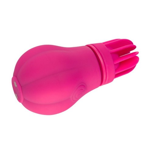 Adrien Lastic Caress - Вібратор з насадками, що крутяться, для стимуляції ерогенних зон, 9х3.2 см (рожевий)