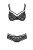 Obsessive 860-SET-3 set - Кружевной комплект: бюстгальтер и стринги, L/XL (чёрный)