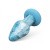 Gildo - Ocean Curl Glass Butt plug - Стеклянная анальная пробка, 11,1х5 см (голубой) - sex-shop.ua