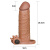 LoveToy - Pleasure X Tender Vibrating Penis Sleeve Brown Add 2 - Насадка на член, 16.5х4.8 см