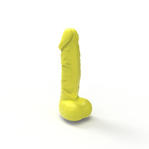 Pure Bliss Big - Крафтовое мыло-член с присоской, 18х4.2 см (жёлтый) - sex-shop.ua