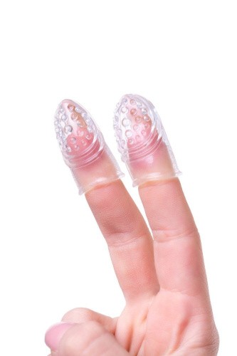 Toyfa Set of finger sleeves A-toys Favi комплект насадок на пальці, 2 шт. 3.5 см (прозорий) - купити в Україні | Секс шоп SEX-SHOP.ua