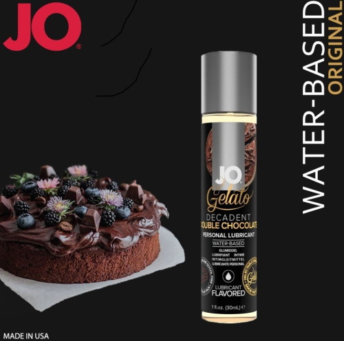 System JO GELATO Double Chocolate - змазка на водній основі, 30 мл.