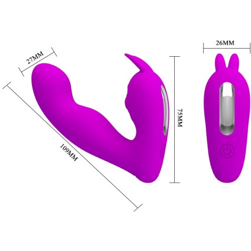 Pretty Love Josephine G-spot Massager Purple - Вибратор с пультом дистанционного управления, 10.9х2.7 см (фиолетовый)