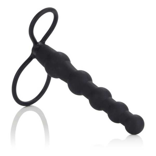 CalExotics Silicone LOVE Penetrator System - Насадка на член для подвійного проникнення, 14,5 см (чорний) - купити в Україні | Секс шоп SEX-SHOP.ua