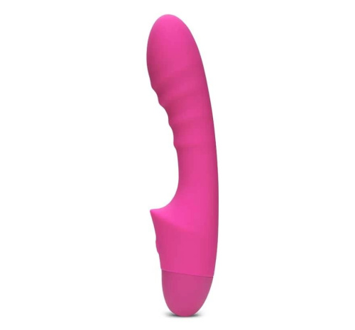 So Divine - Pash Ribbed G-spot Vibrator - Ребристый вибратор для точки G, 12.5х3.4 см (розовый) - sex-shop.ua