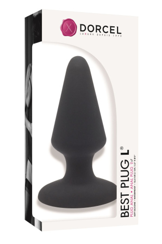 Dorcel Best Plug L анальная пробка мягкий soft-touch силикон, 13.6х 5,1см (чёрный) - sex-shop.ua