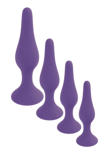 Boss Silicone Plug Purple Medium - Анальная пробка, 11 см (фиолетовый) - sex-shop.ua