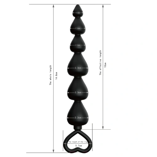 Браззерс - анальна ялинка, 14.8х3.2 см (чорний)