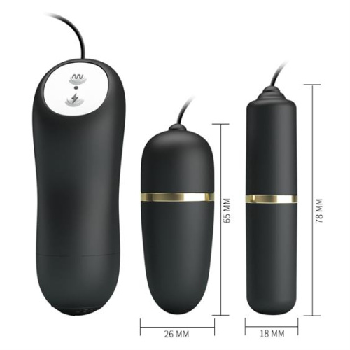 LyBaile - Pretty Love Electric Stimulation Double Vibro Bullet - Іграшки з вібрацією та електростимуляцією - купити в Україні | Секс шоп SEX-SHOP.ua