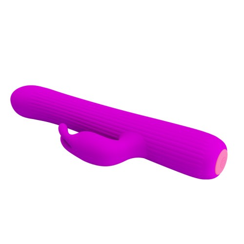 Pretty Love Julian Vibrator Purple - Тонкий вибратор-кролик, 17.8х2.5 см (фиолетовый)