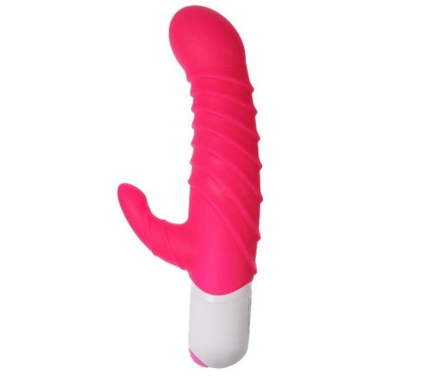 StRubber SToys Ayleen - Рельефный вибратор-кролик, 15х3.5 см (розовый)