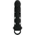 LyBaile Pretty Love Vibrating Penis Sleeve Black - Силиконовая насадка с вибрацией, 15.2х3.3 см - sex-shop.ua