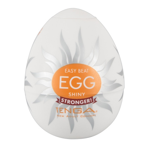 Tenga Egg Hard Boiled Strong Sensations Shiny - Мастурбатор-яйцо, 9х5 см (оранжевый) - sex-shop.ua
