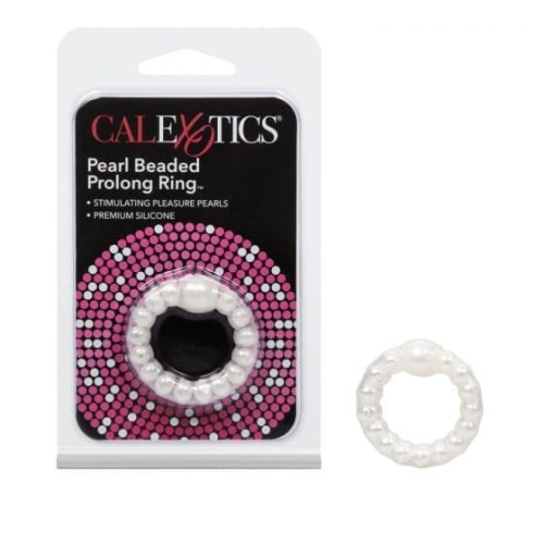 Кольцо на пенис Pearl Beaded Prolong Ring (белый)