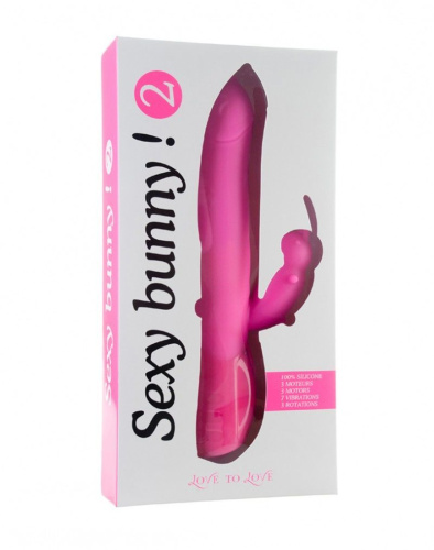 Love To Love Sexy Bunny 2 - Вибратор-кролик с вращениями головки, 16.5х4.2 см