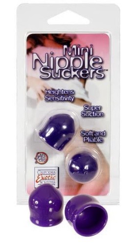 California Exotic Novelties Mini Nipple Suckers Purple - Вакуумные присоски для сосков, 2х2.5 см (фиолетовый) - sex-shop.ua