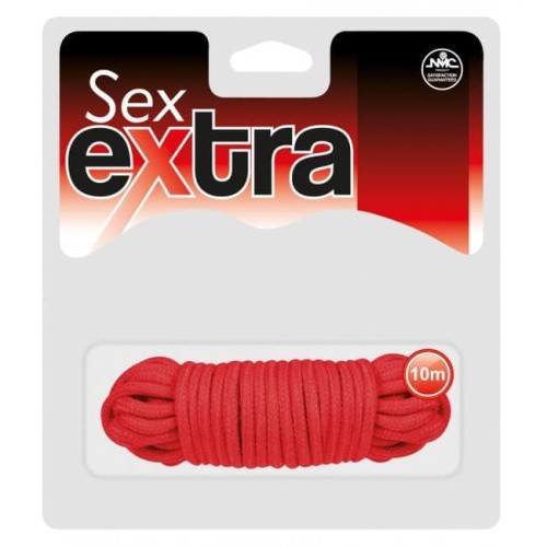 Веревка для связывания Nanma Sex Extra Love Rope, 10 м (красный) - sex-shop.ua