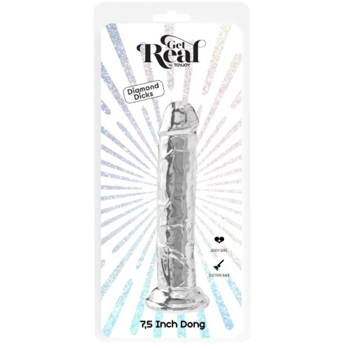 Фалоімітатор реаліст на присосці Toy Joy Get Real Clear Dong, 19 см