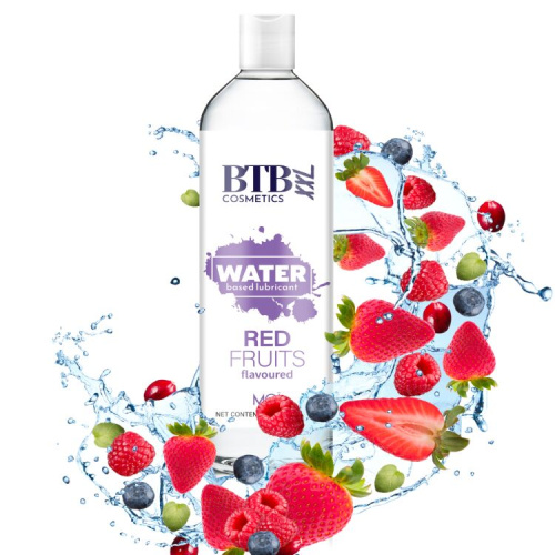 BTB Flavored Red Fuits - Лубрикант на водній основі з ароматом червоних фруктів, 250 мл