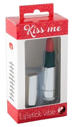 Kiss Me Lipstick Vibe - Клиторальный вибратор, 8.7 см (серебристый) - sex-shop.ua