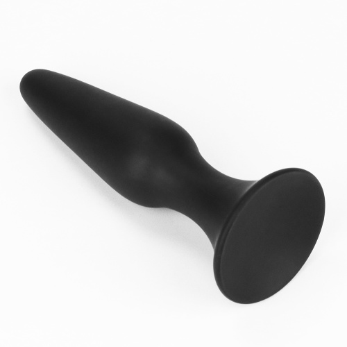 LoveToy Lure Me Silicone Anal Plug S - Анальная пробка, 11.5х2.7 см (чёрная)