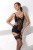 Passion Pauline Chemise сорочка приталенная с пажами и трусики, S/M (чёрный)